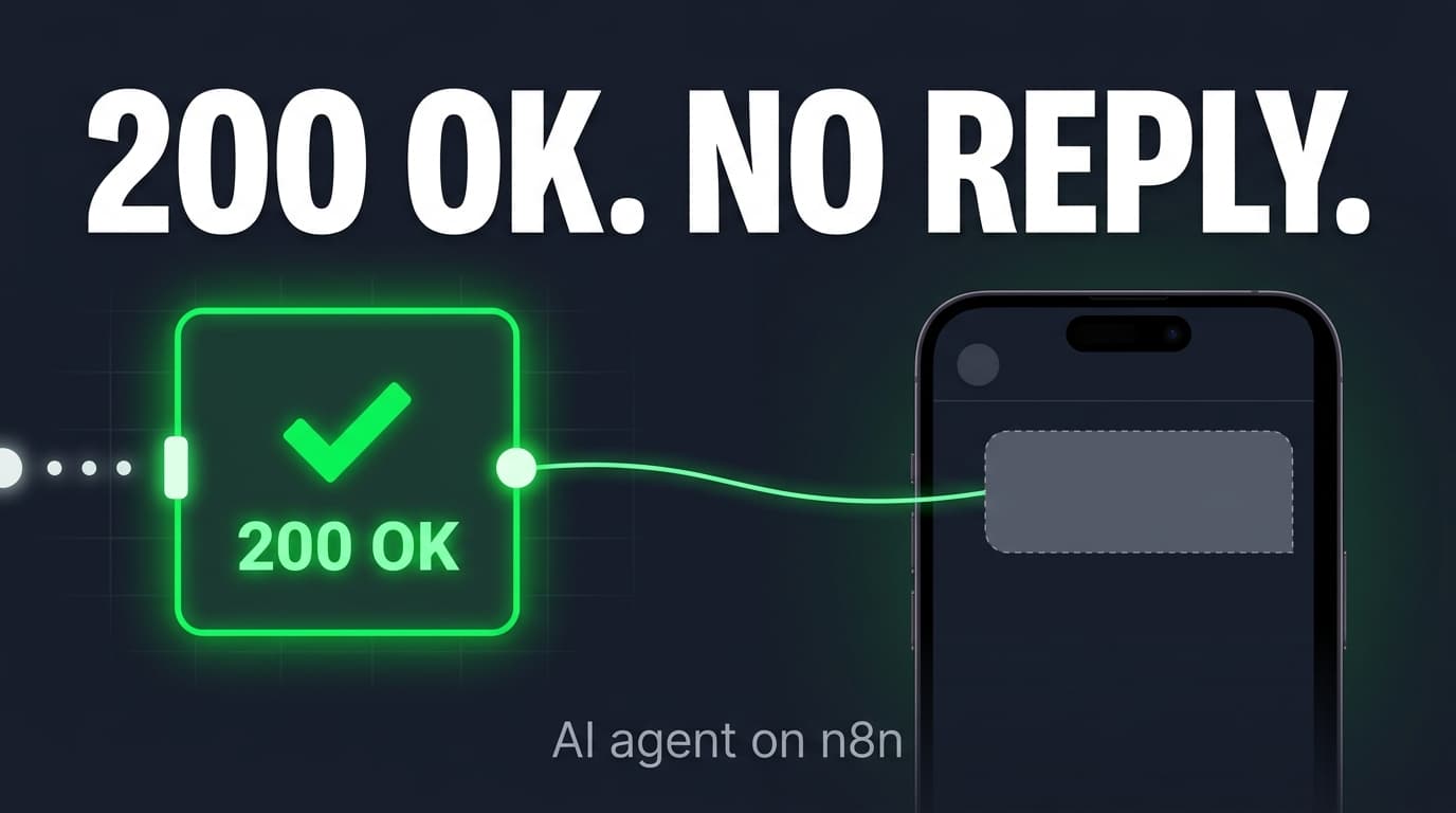200 OK, а клиент видит пустой чат: второй баг тишины в ИИ-агенте на n8n
