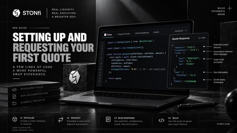 Пошаговое руководство по интеграции SDK: создание первой функции обмена STONfi