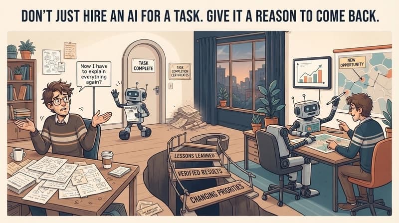 Discuss+ From One-Off AI Tasks to Long-Term Partners: Can an Agent Earn Its Place?