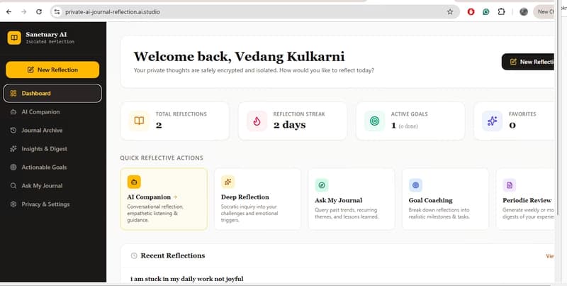 Создание искусственного интеллекта-убежища: журнал об искусственном интеллекте, ориентированный на конфиденциальность, с помощью Gemini и Google Cloud Run