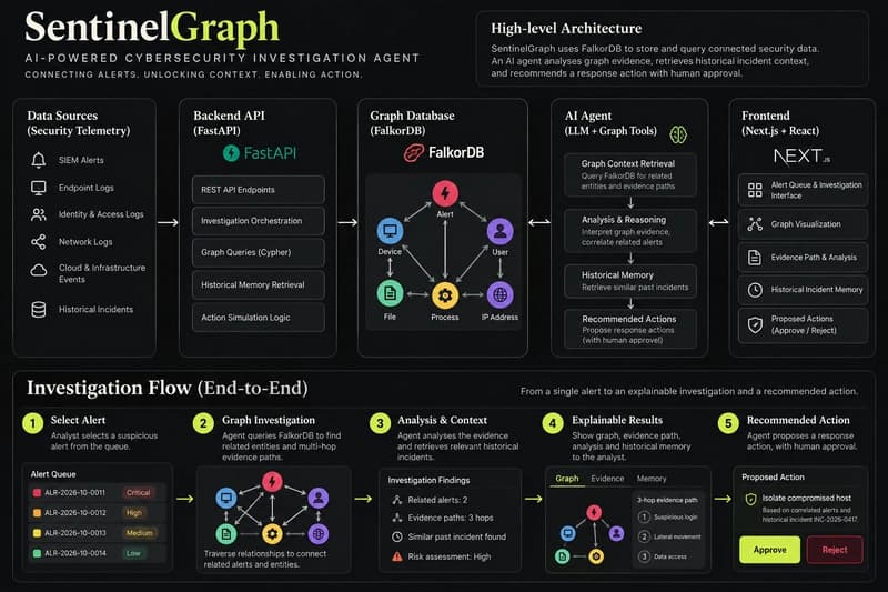 SentinelGraph: Building a Graph-Powered AI Cybersecurity Investigation Agent with FalkorDB